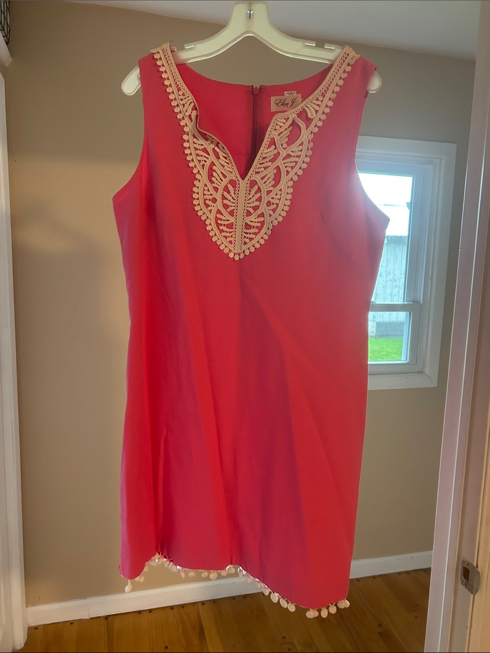 Eliza J Pink Dress with Cream Lace Detail